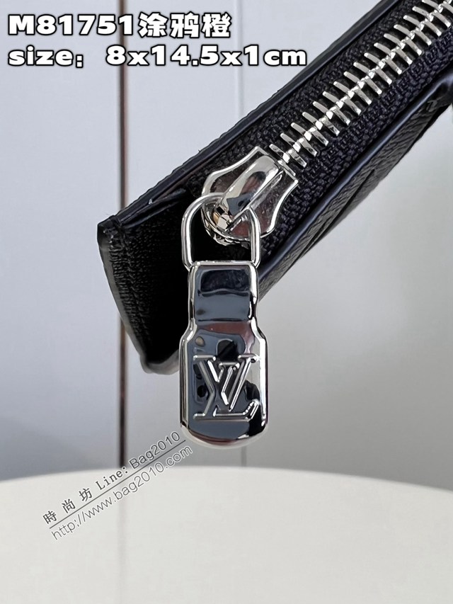LV專櫃2023新款Room with a View系列Coin卡夾錢包 M81751塗鴉橙 路易威登飄浮雲朵圖案零錢卡包 dn1404